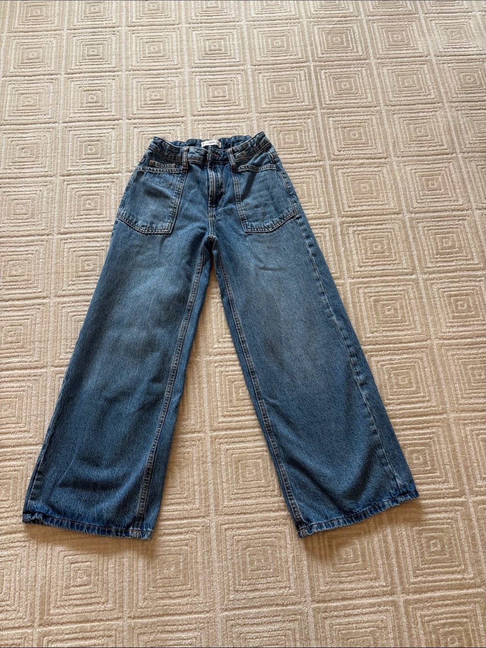 Mango wide leg jeans